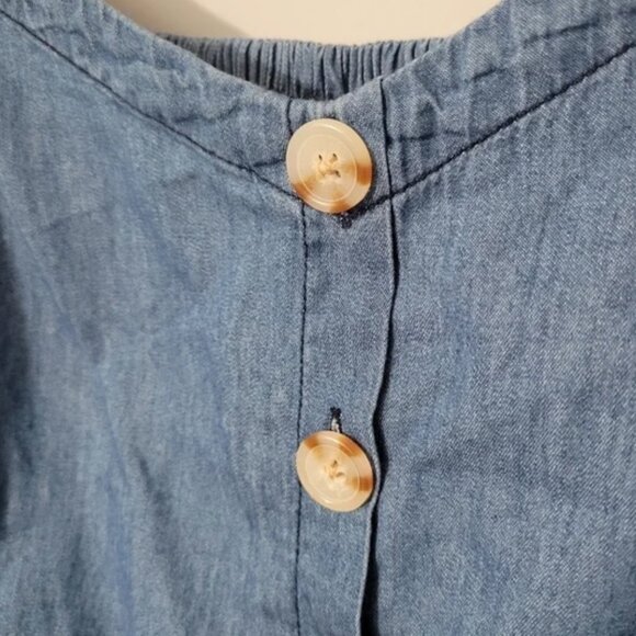 NWT Torrid Blue Chambray Button Front Fit and Flare Cami Top Size 3 - Picture 5 of 5
